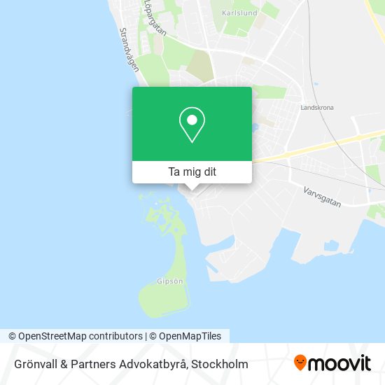 Grönvall & Partners Advokatbyrå karta