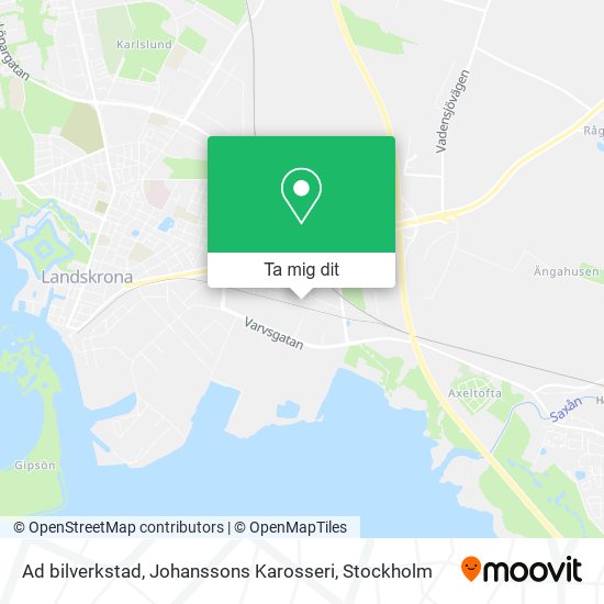 Ad bilverkstad, Johanssons Karosseri karta
