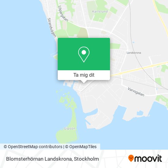 Blomsterhörnan Landskrona karta