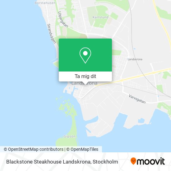 Blackstone Steakhouse Landskrona karta
