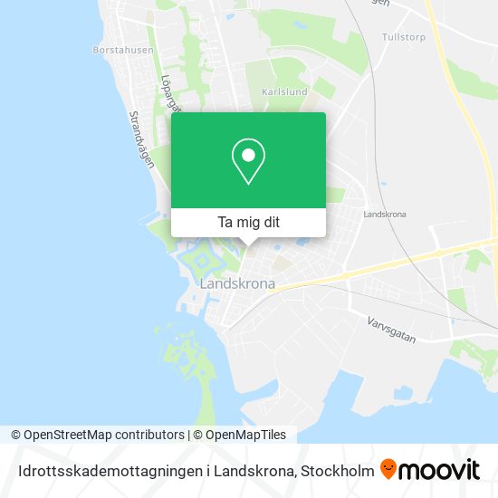 Idrottsskademottagningen i Landskrona karta