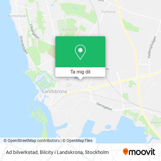 Ad bilverkstad, Bilcity i Landskrona karta