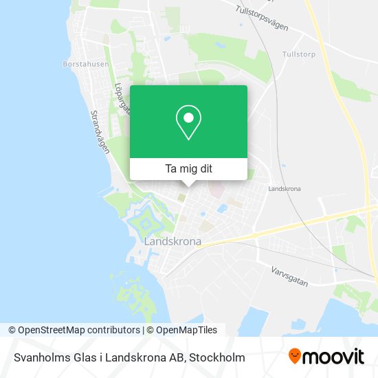 Svanholms Glas i Landskrona AB karta