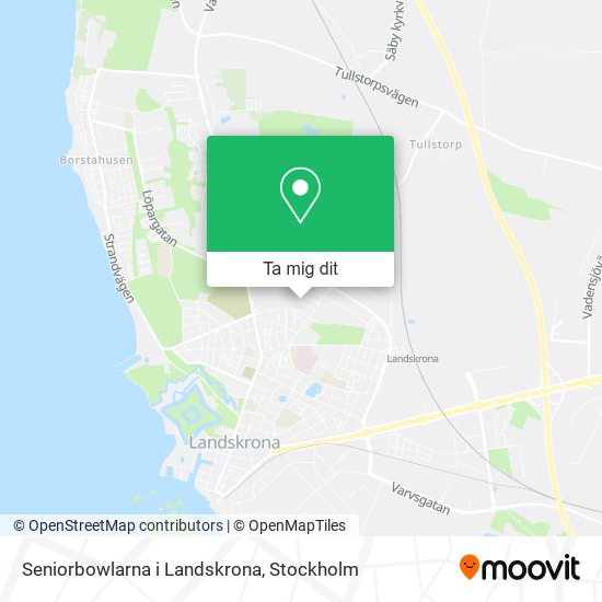 Seniorbowlarna i Landskrona karta