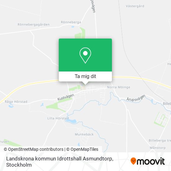 Landskrona kommun Idrottshall Asmundtorp karta