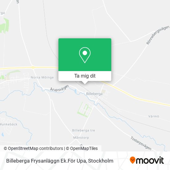 Billeberga Frysanläggn Ek.För Upa karta