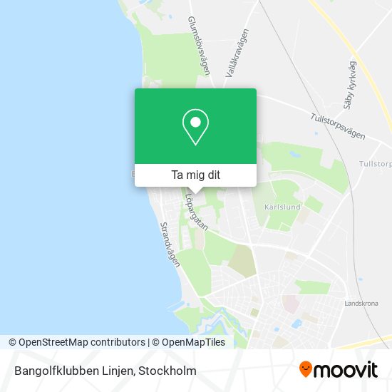 Bangolfklubben Linjen karta