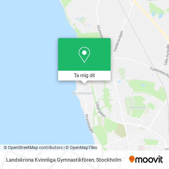 Landskrona Kvinnliga Gymnastikfören karta