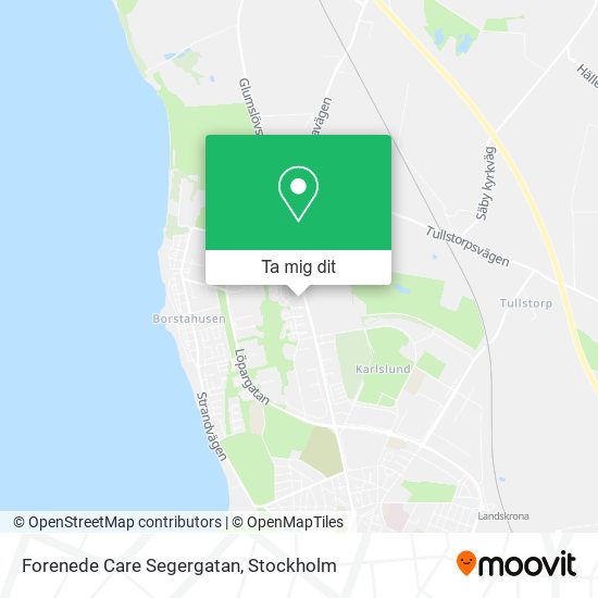 Forenede Care Segergatan karta