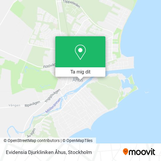 Evidensia Djurkliniken Åhus karta