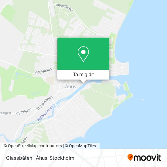 Glassbåten i Åhus karta