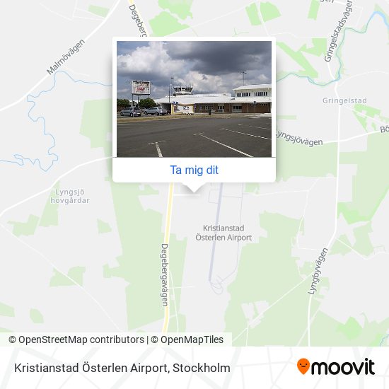 Kristianstad Österlen Airport karta