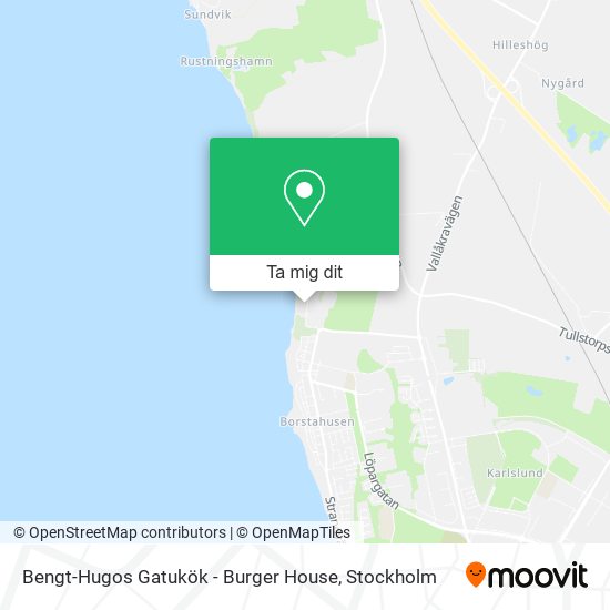 Bengt-Hugos Gatukök - Burger House karta