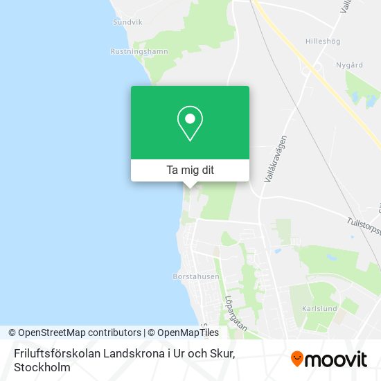 Friluftsförskolan Landskrona i Ur och Skur karta