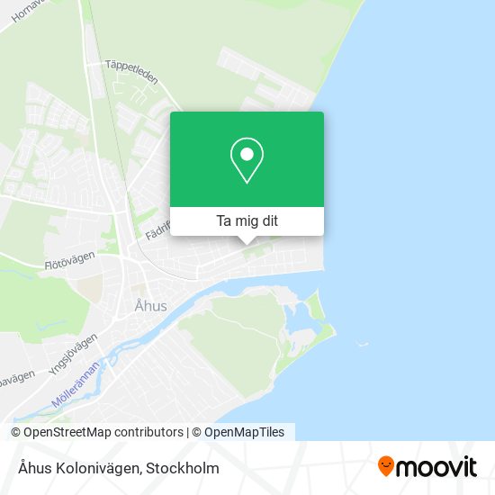 Åhus Kolonivägen karta