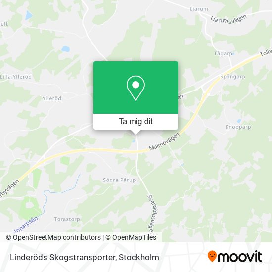 Linderöds Skogstransporter karta