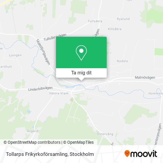 Tollarps Frikyrkoförsamling karta