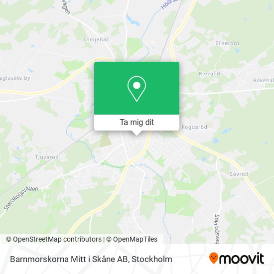 Barnmorskorna Mitt i Skåne AB karta