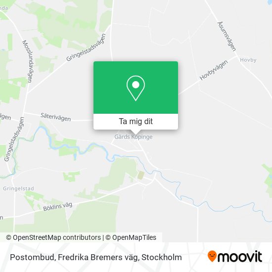 Postombud, Fredrika Bremers väg karta