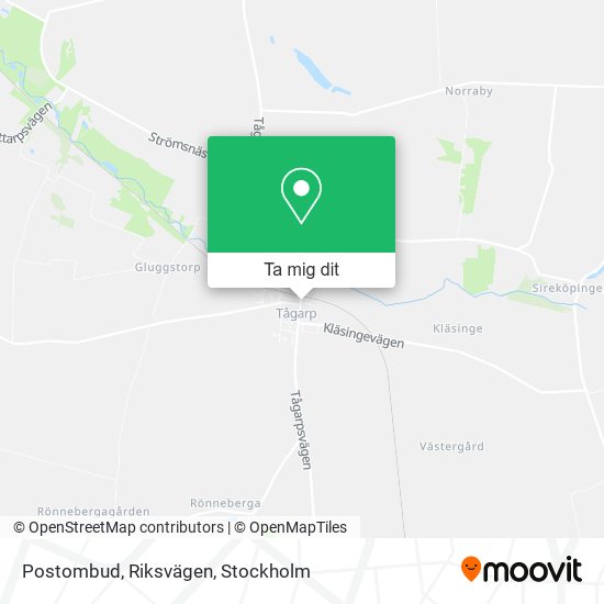 Postombud, Riksvägen karta
