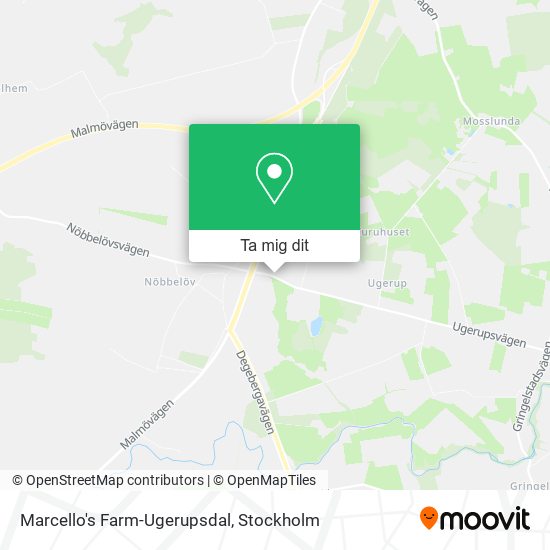 Marcello's Farm-Ugerupsdal karta