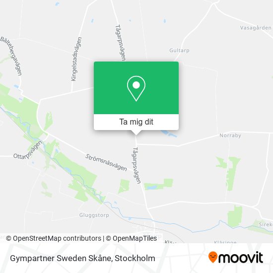 Gympartner Sweden Skåne karta