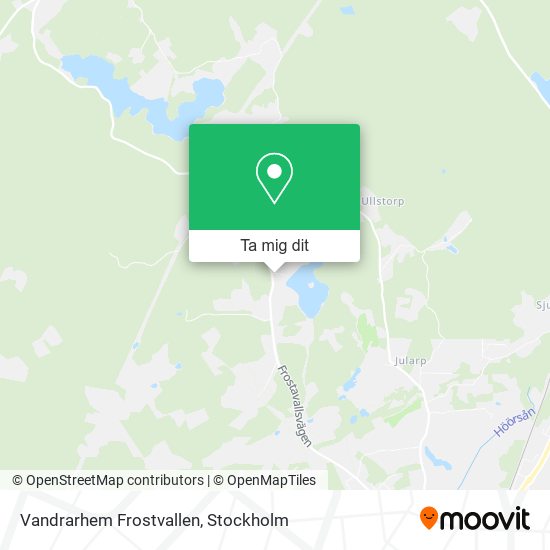 Vandrarhem Frostvallen karta