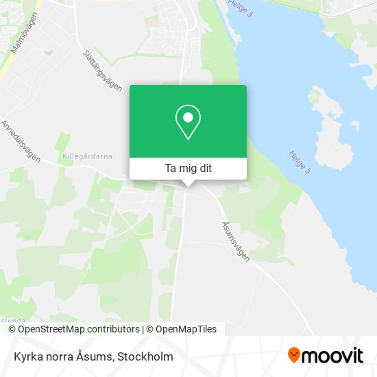 Kyrka norra Åsums karta