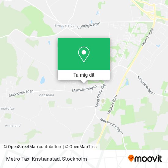 Metro Taxi Kristianstad karta