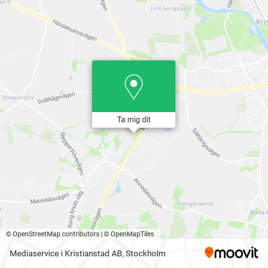 Mediaservice i Kristianstad AB karta
