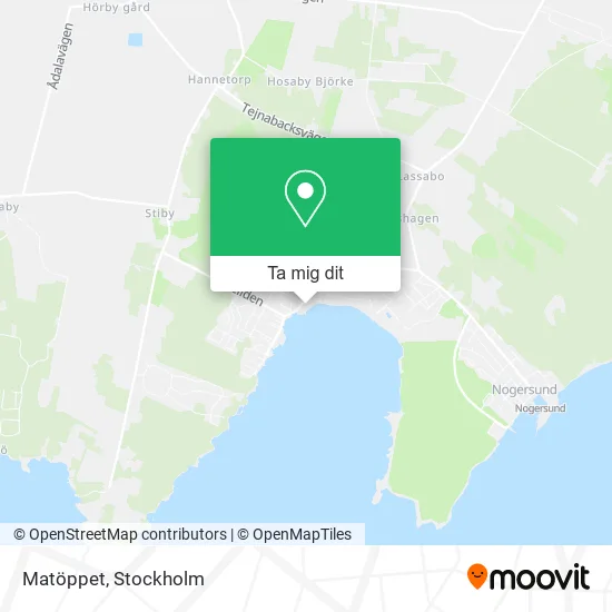 Matöppet karta