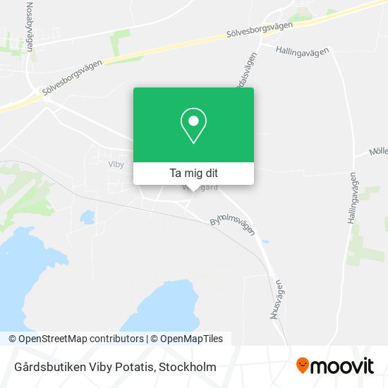 Gårdsbutiken Viby Potatis karta