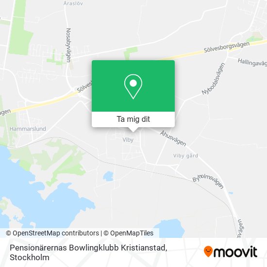 Pensionärernas Bowlingklubb Kristianstad karta