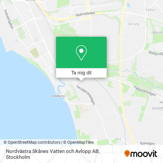 Nordvästra Skånes Vatten och Avlopp AB karta