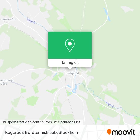 Kågeröds Bordtennisklubb karta