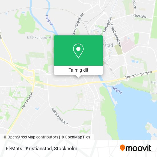 El-Mats i Kristianstad karta