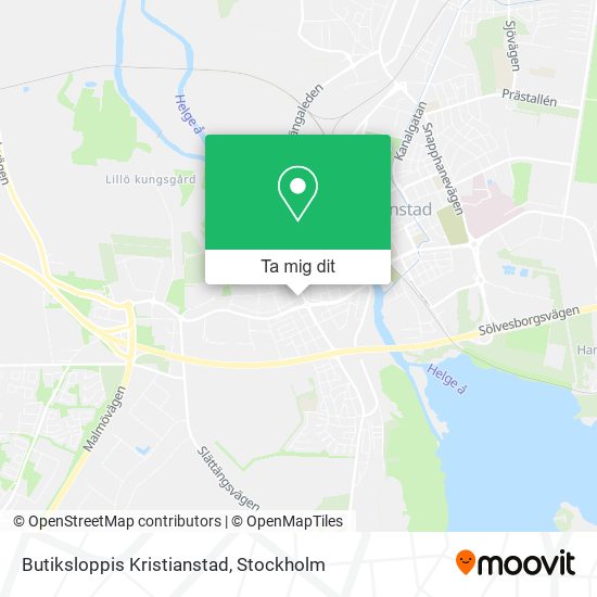 Butiksloppis Kristianstad karta