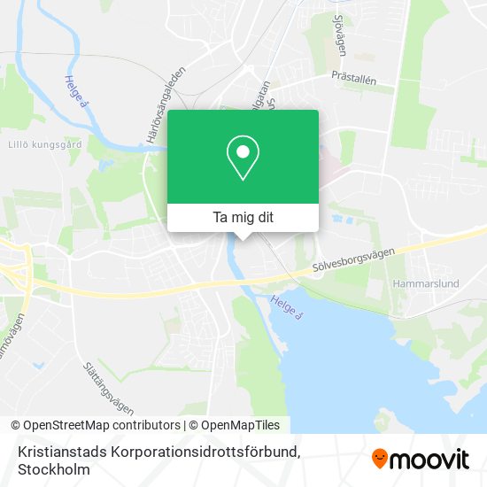 Kristianstads Korporationsidrottsförbund karta