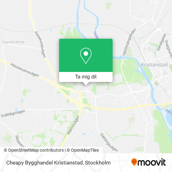 Cheapy Bygghandel Kristianstad karta