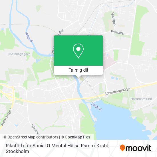 Riksförb för Social O Mental Hälsa Rsmh i Krstd karta