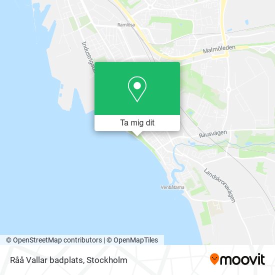 Råå Vallar badplats karta