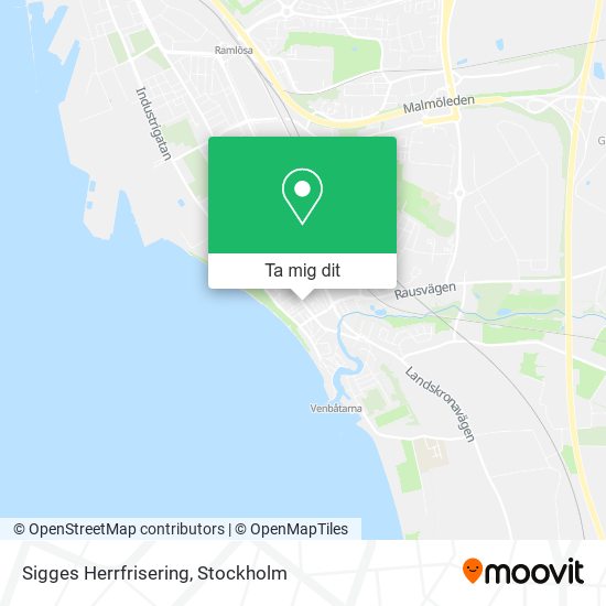 Sigges Herrfrisering karta