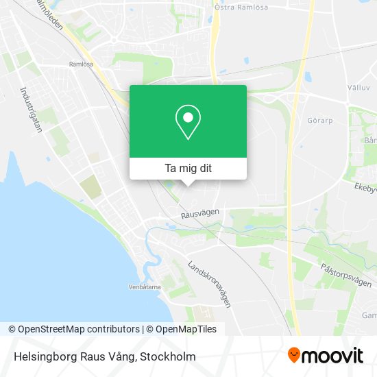 Helsingborg Raus Vång karta