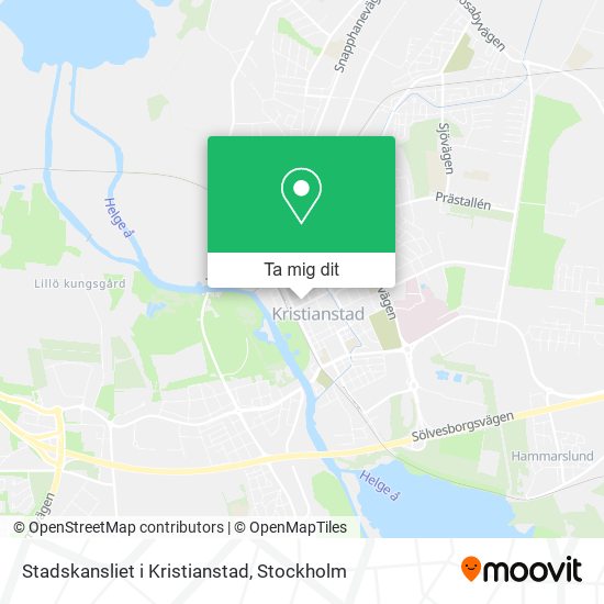 Stadskansliet i Kristianstad karta