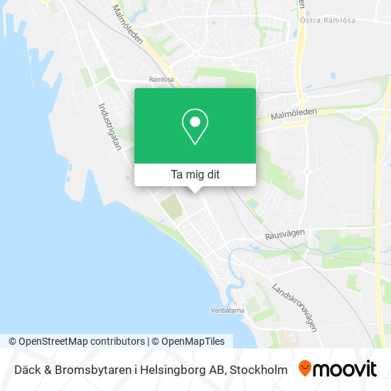 Däck & Bromsbytaren i Helsingborg AB karta