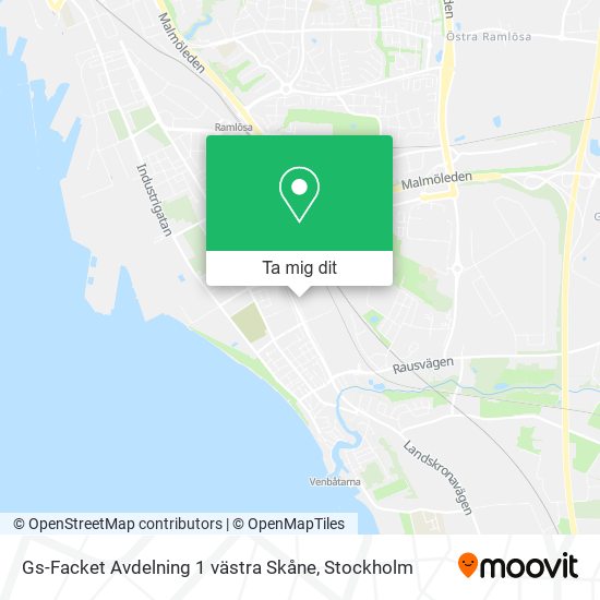 Gs-Facket Avdelning 1 västra Skåne karta