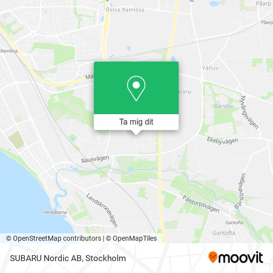 SUBARU Nordic AB karta