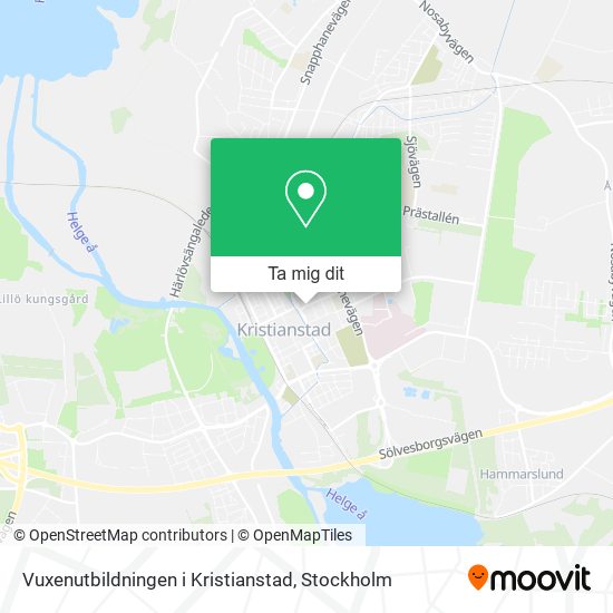 Vuxenutbildningen i Kristianstad karta