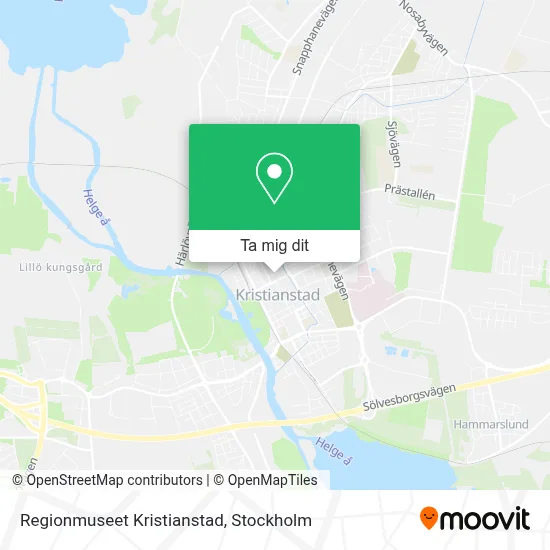 Regionmuseet Kristianstad karta