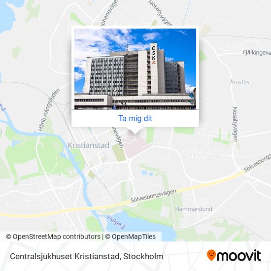 Centralsjukhuset Kristianstad karta
